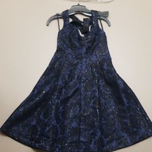 Moda International blue/black cocktail dress